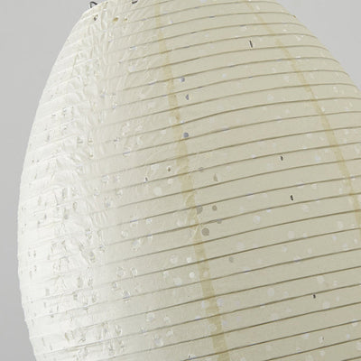 Traditionelle japanische elliptische Pendelleuchte aus Eisenpapier mit 1 Licht für Esszimmer 