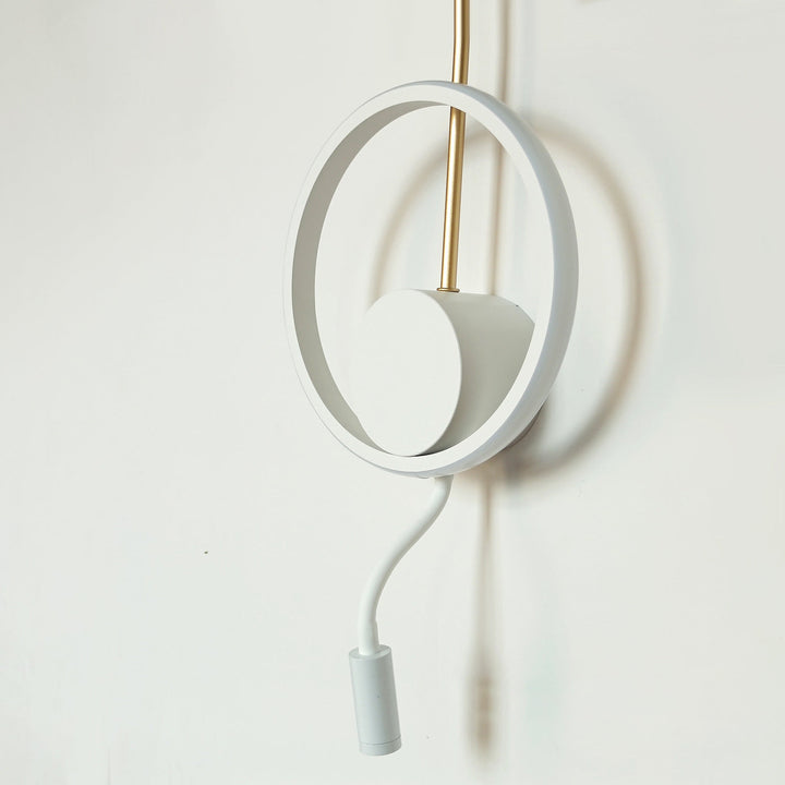 Applique Murale LED en Fer Aluminium Acrylique Feuille Ronde Minimaliste Moderne Pour Salon 