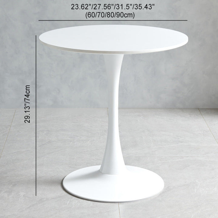 Moderner minimalistischer runder Couchtisch aus MDF mit Eisenfuß für das Wohnzimmer 