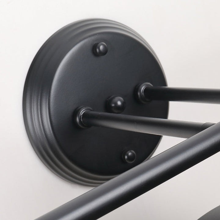 Lámpara de Aplique de Pared de Hierro Redondo Industrial Contemporáneo de 2/3 Luces para Baño 