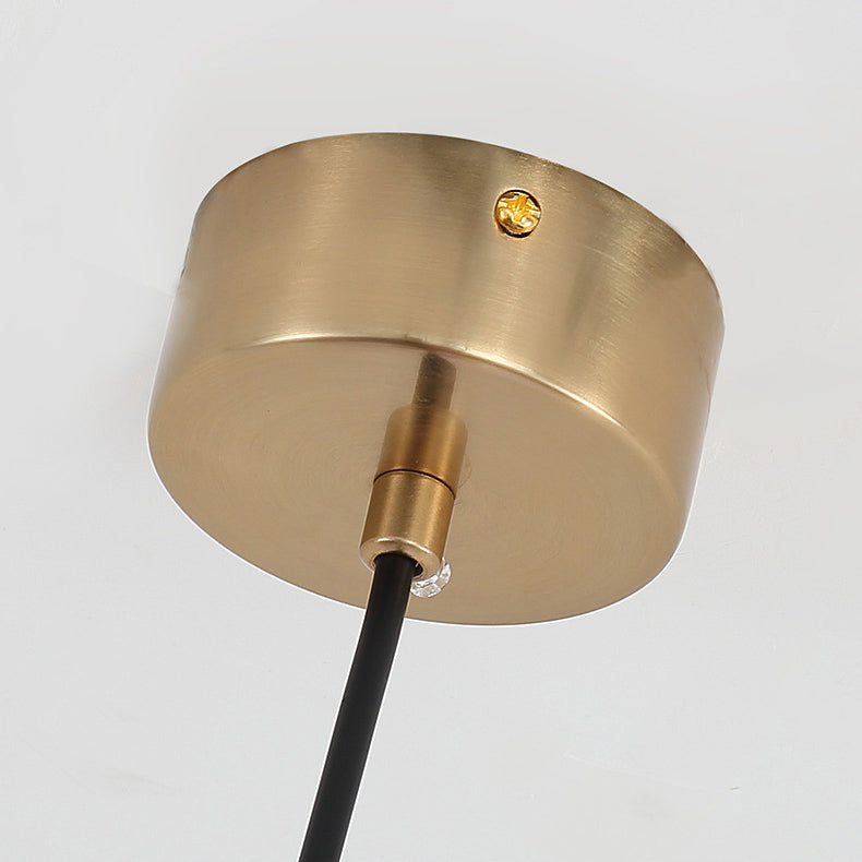 Zeitgenössische nordische ovale Kugel Eisen Titan 2-Licht Pendelleuchte für Wohnzimmer 