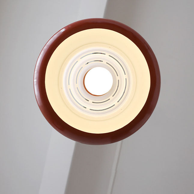 Contemporary Scandinavian Round Iron PVC 1-Light Pendant Light For Dining Room