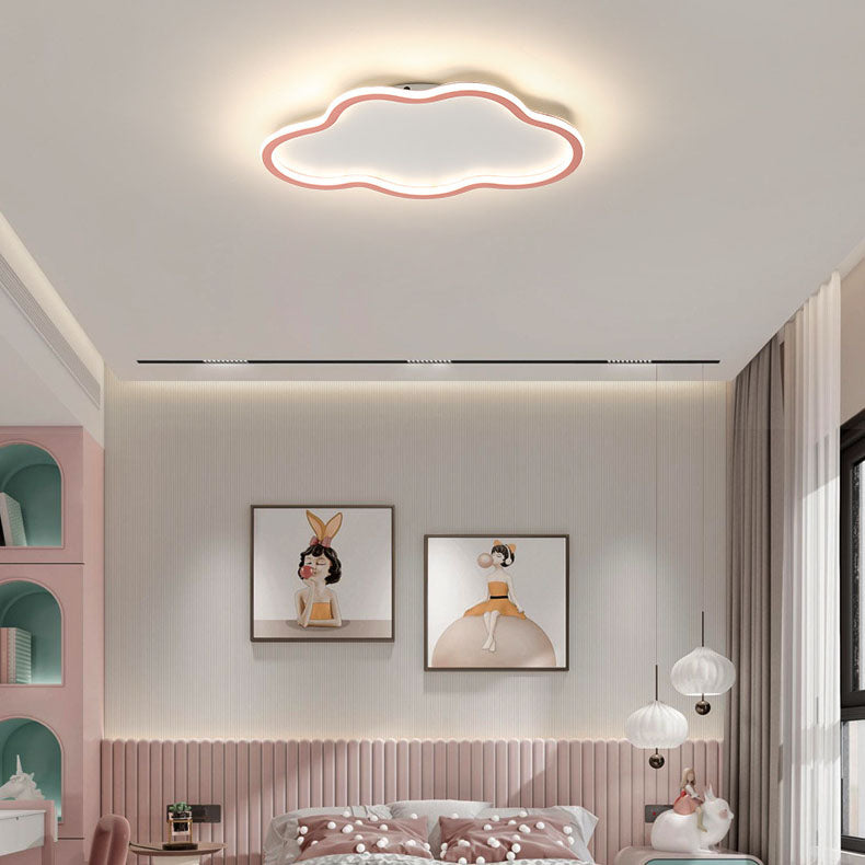 Luz de techo LED empotrada de hierro acrílico nublado minimalista moderno para dormitorio 