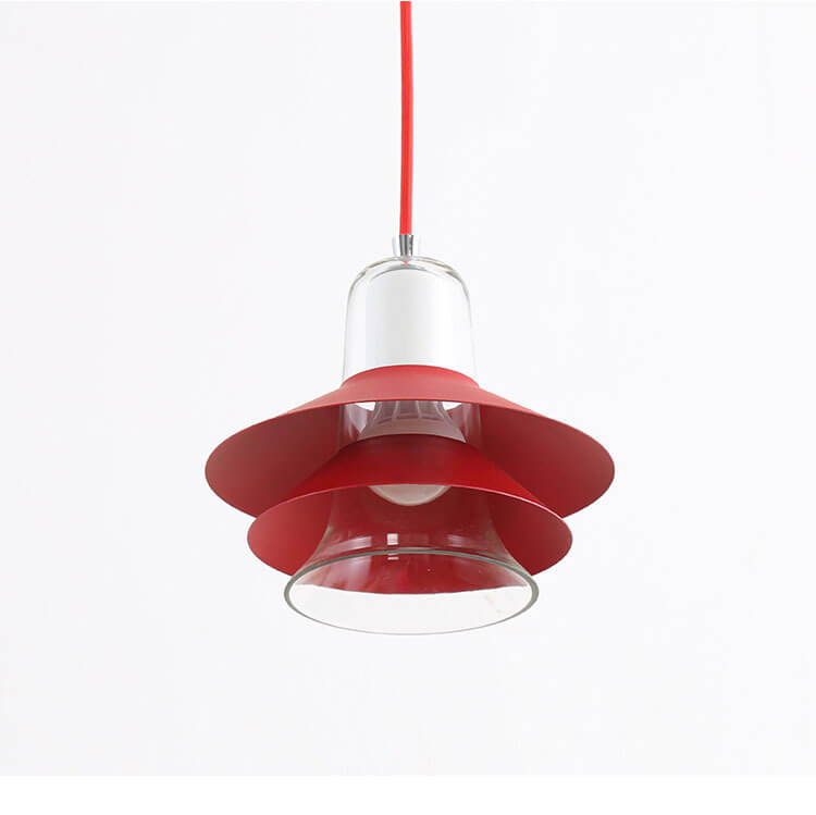 Nordic Minimalist Multi-Layer Cone Glass Hardware 1-Light Pendant Light