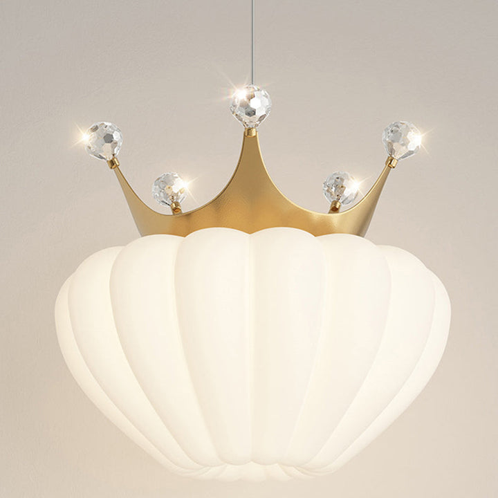 Lámpara colgante LED de cristal con corona de nube creativa contemporánea para dormitorio 