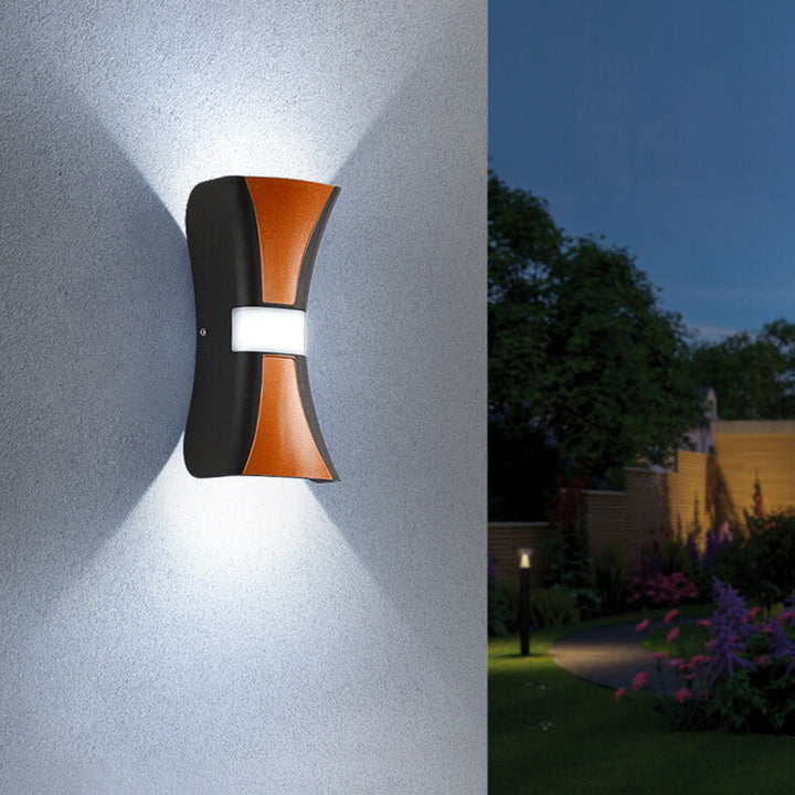 Modern Minimalist Rolled Edges Column Aluminum Waterproof LED Wall Sconce Lamp For Outdoor