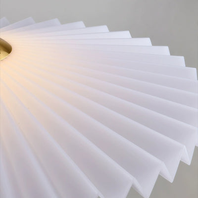 Modern Art Deco Pleated Round Acrylic Iron LED Chandelier For Living Room