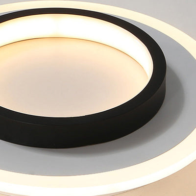 Lumière de plafond LED encastrée en cercle acrylique fer simplicité moderne pour salon 