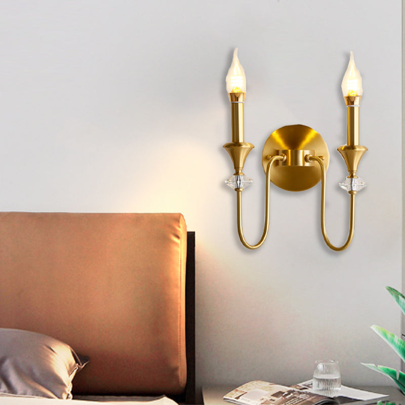 Applique Murale 1 Lumière en Verre de Cuivre Traditionnelle Française pour Chambre 