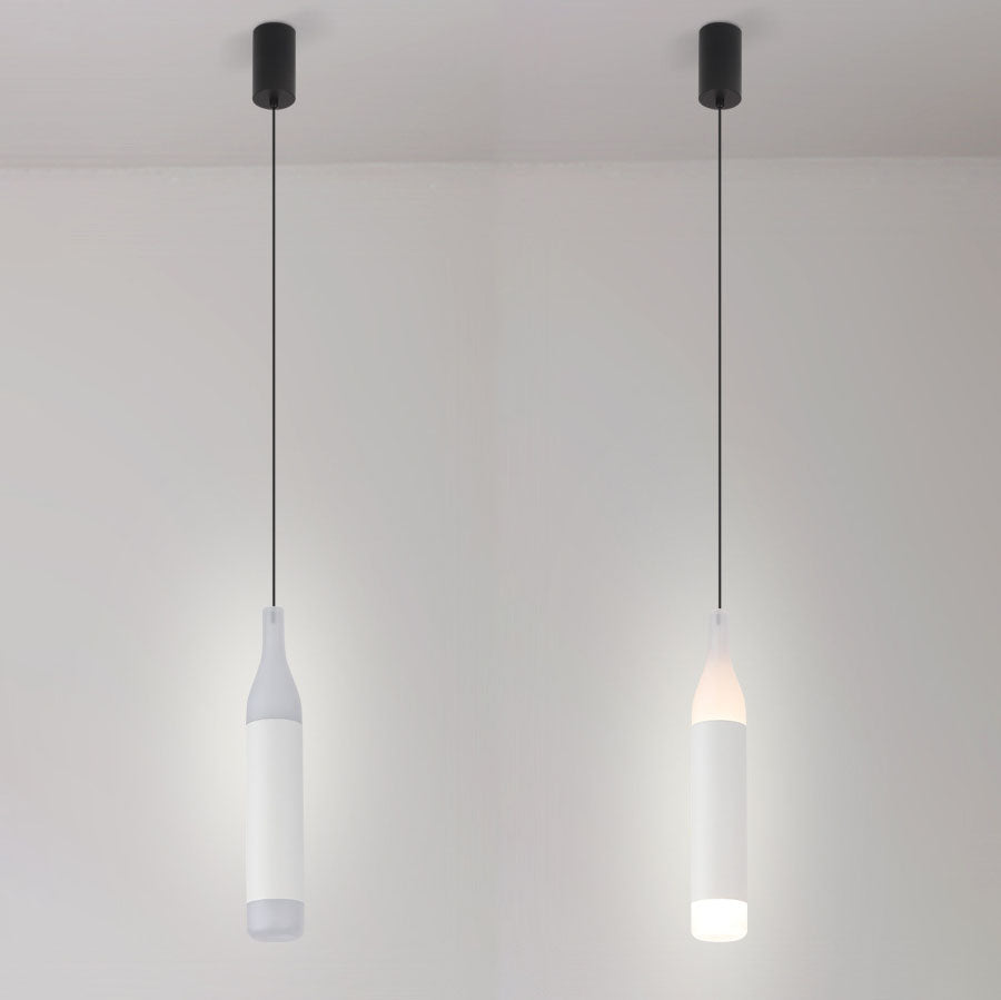 Lampe suspendue LED en aluminium et acrylique, bouteille de vin créative moderne scandinave 