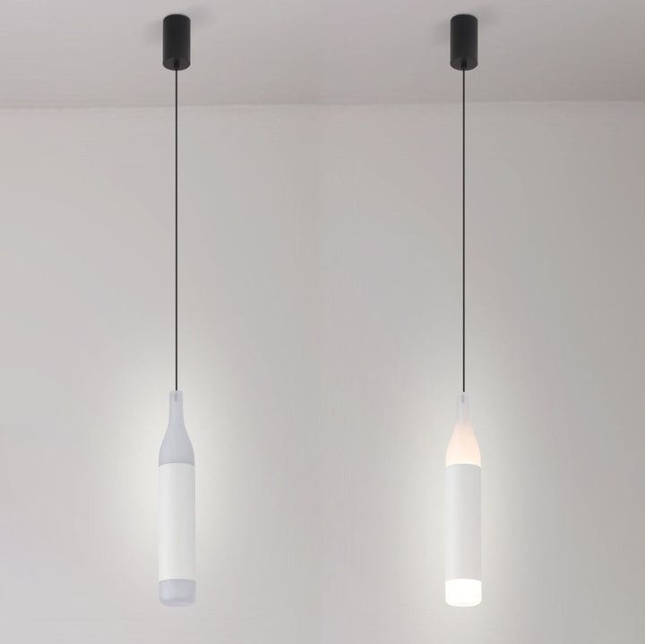 Lampe suspendue LED en aluminium et acrylique, bouteille de vin créative moderne scandinave 