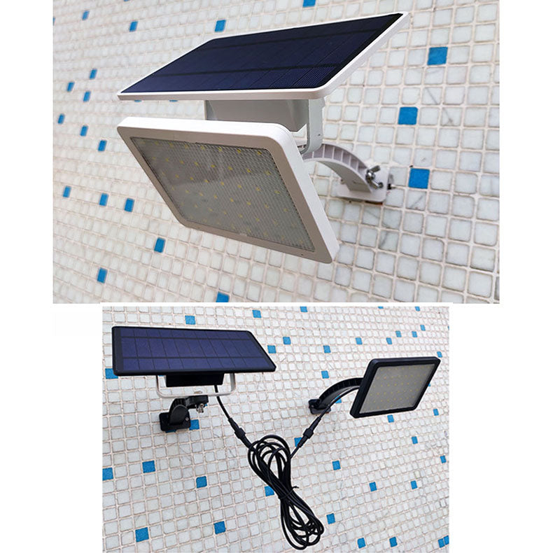 Lampe murale LED carrée en plastique solaire minimaliste moderne pour jardin 