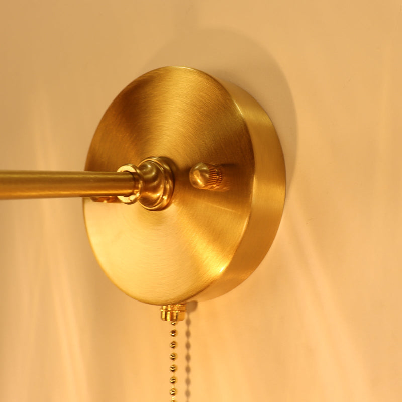 Traditionelle Vintage Messing Bernstein Quadrat Glas Schatten 1-Licht Wand Leuchte Lampe für Wohnzimmer 