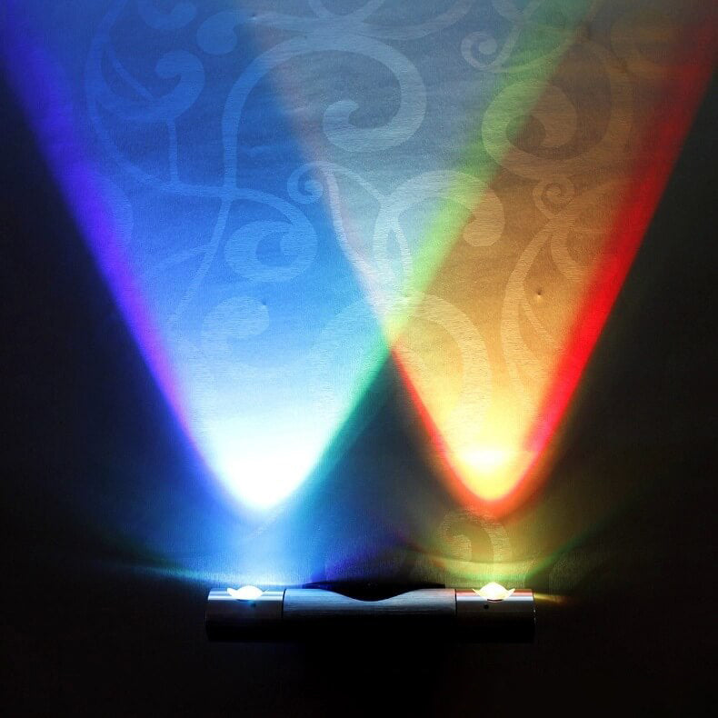 Lampe applique murale LED en aluminium rotative cylindrique moderne et créative 