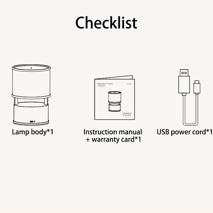 Modern Simplicity PMMA PC Stainless Steel Aluminum Cylinder LED Table Lamp For Bedside