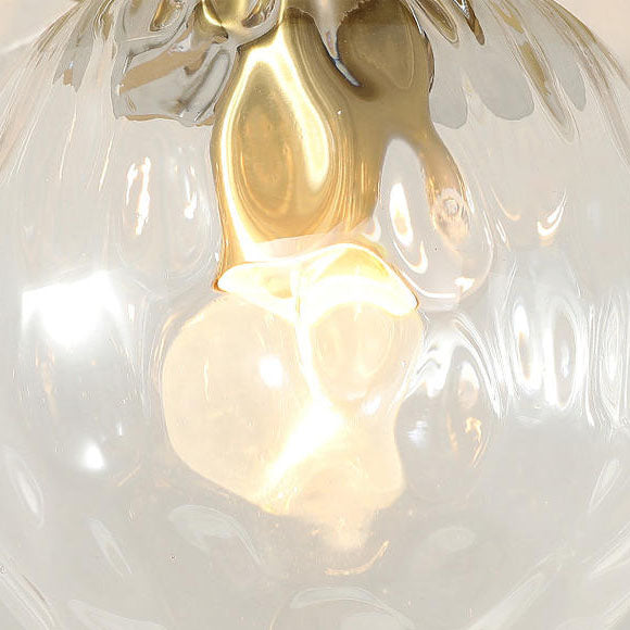 Zeitgenössische skandinavische runde Ball-Eisen-Hydrographie-Glas 1-Licht Semi-Flush-Montage-Deckenleuchte für Wohnzimmer 