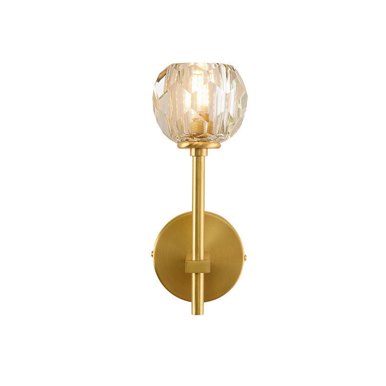 Moderne Luxus Schüssel Stahl Kristall 1/2-Licht Wand Leuchte Lampe Für Wohnzimmer 