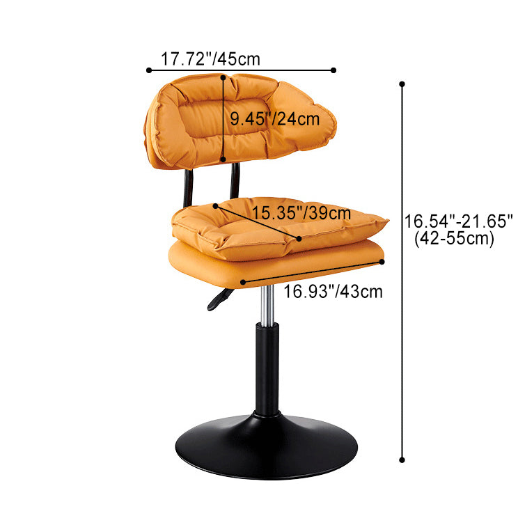 Taburete de mostrador semicircular con respaldo y reposapiés de esponja SGS de tela de simplicidad moderna para cocina 