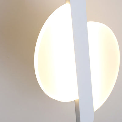 Lámpara colgante LED semicircular redonda de hierro acrílico de simplicidad moderna para mesita de noche 