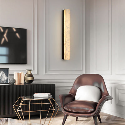 Moderne minimalistische Streifen Kupfer Marmor LED Wandleuchte Lampe für Wohnzimmer 
