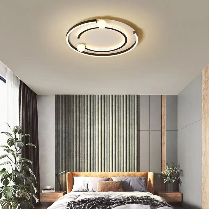 Moderne minimalistische Eisen Silica rechteckige quadratische runde LED Unterputz Deckenleuchte für Wohnzimmer 