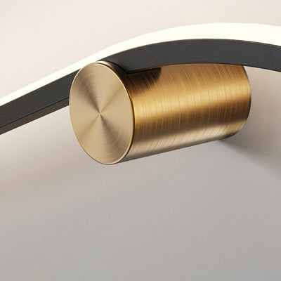 Moderne minimalistische Arc Aluminium Streifen Acryl LED Wandleuchte Lampe für Wohnzimmer 