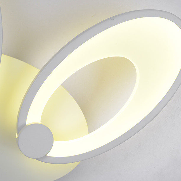 Moderne minimalistische ovale Eisen-Acryl-Backlack-LED-Wandleuchte 