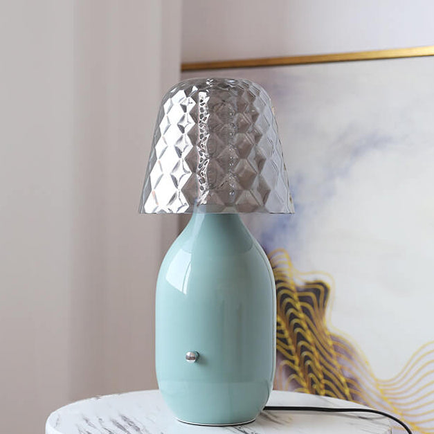 Nordic Vintage Candy Glass Iron Base LED Touch Table Lamp