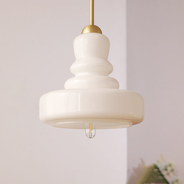 Moderne bunte Glas-Kürbis-Schirm 1-Licht Pendelleuchte 