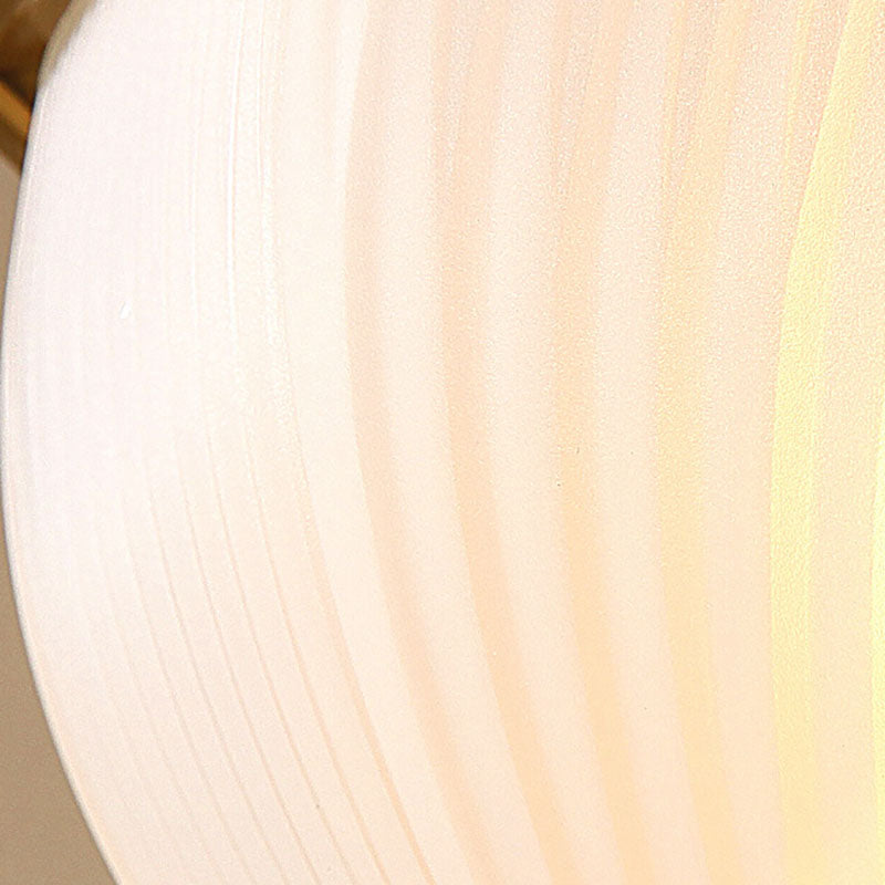 Contemporary Retro Octagonal Half Circle Brass Glass 3-Light Flush Mount Ceiling Light For Living Room