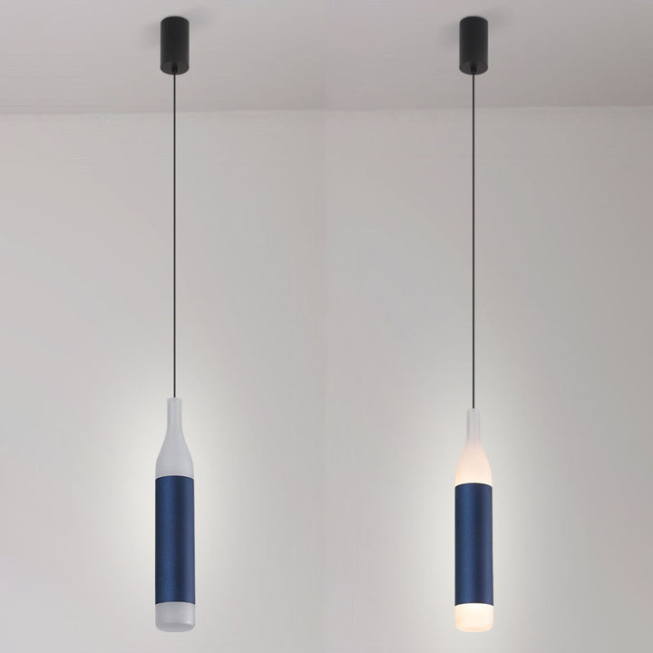 Lampe suspendue LED en aluminium et acrylique, bouteille de vin créative moderne scandinave 