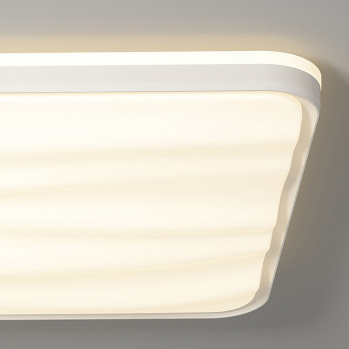 Luz de techo montada al ras de LED de hierro PVC con rayas redondas cuadradas rectangulares minimalistas modernas para sala de estar 