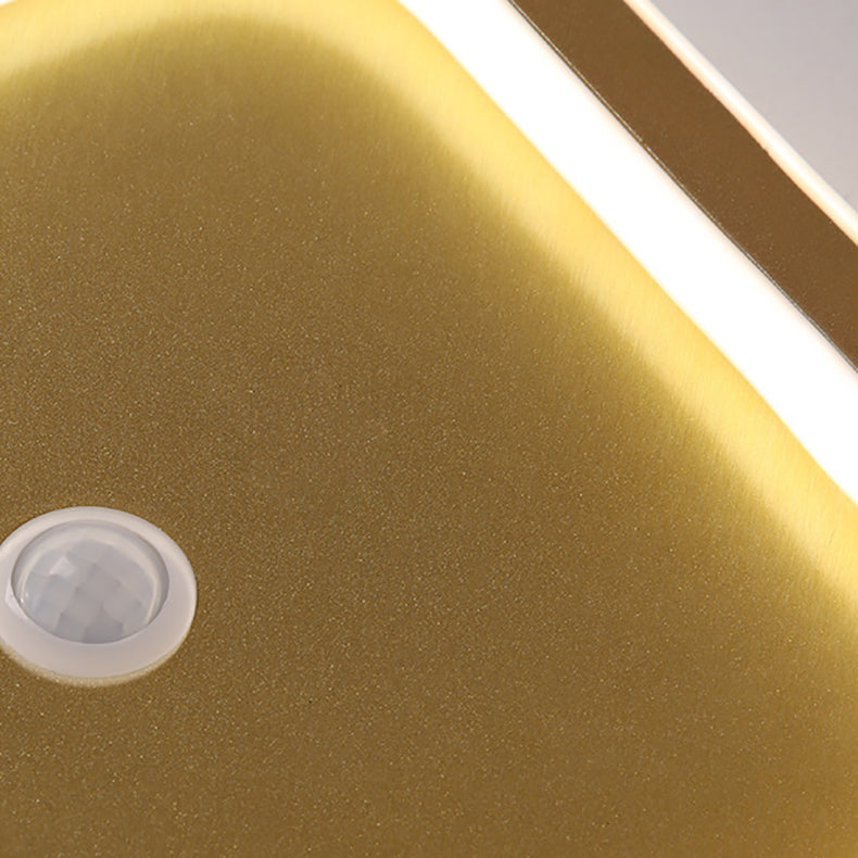 Plafonnier LED en fer aluminium PVC à montage affleurant rhombique rond minimaliste moderne pour salon 