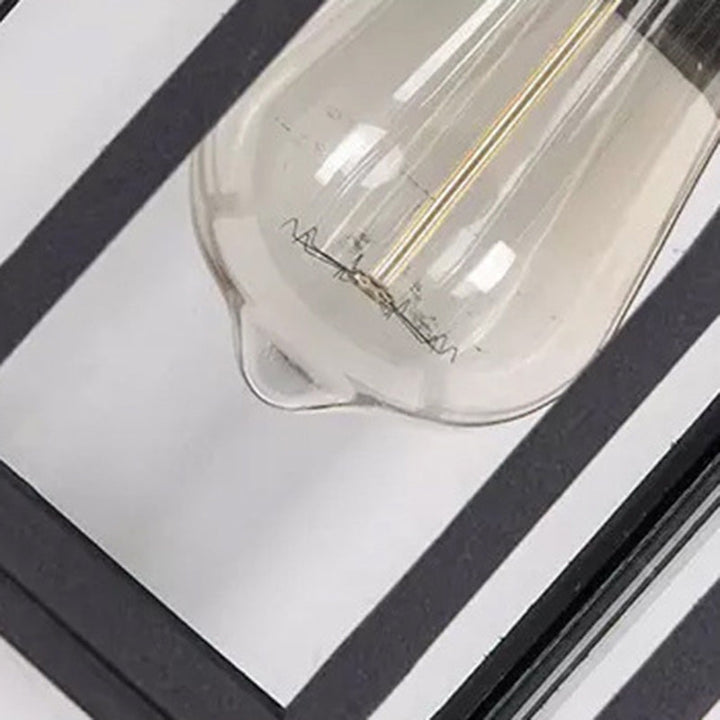 Applique murale cubique en verre et aluminium étanche de style européen traditionnel à 1 lumière pour jardin 