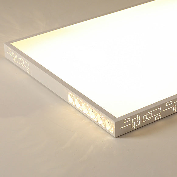Zeitgenössische skandinavische quadratische Eisen-Acryl-LED-Unterputzdecke für Wohnzimmer