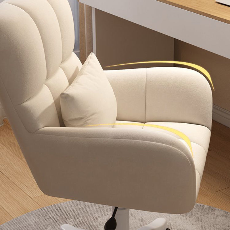 Moderner minimalistischer quadratischer Rücken Samt Baumwolle Nylon Schreibtischstuhl Rückenlehne Armlehne für Home Office 
