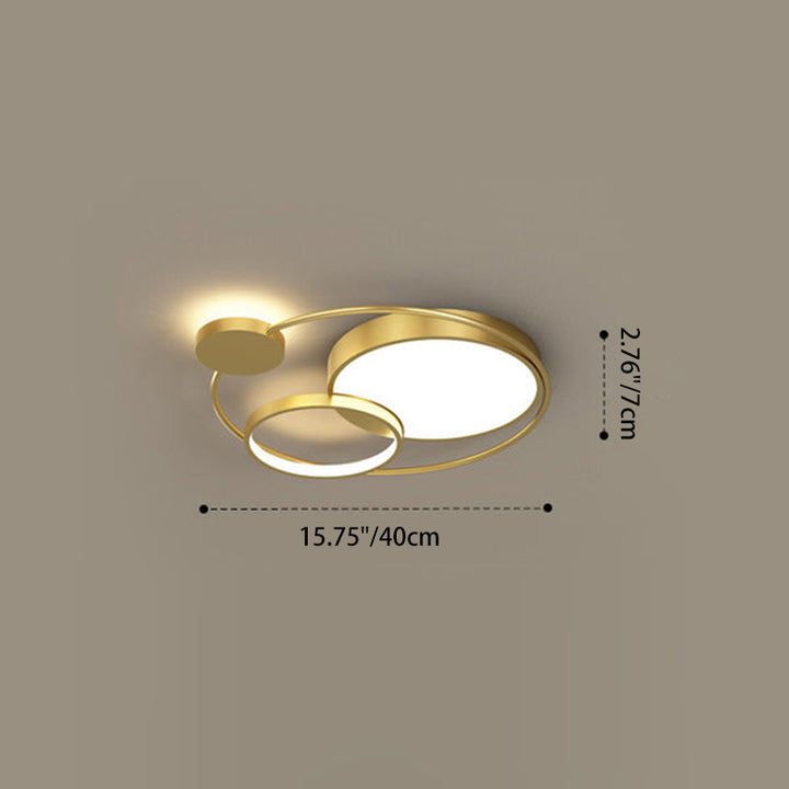 Plafonnier encastré à LED en aluminium, cercle moderne et créatif 