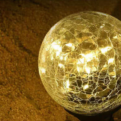 Moderne Art Deco Wasserdichte Solar Kunststoff Kupferdraht Glas Ball LED Landschaft Beleuchtung Außen Licht Für Garten 