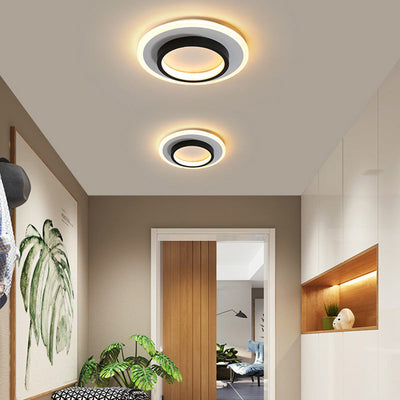 Lumière de plafond LED encastrée en cercle acrylique fer simplicité moderne pour salon 