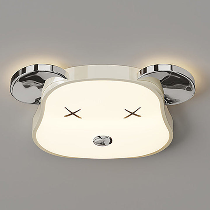 Art déco moderne Ours violent PE Fer LED Plafonnier pour chambre à coucher 