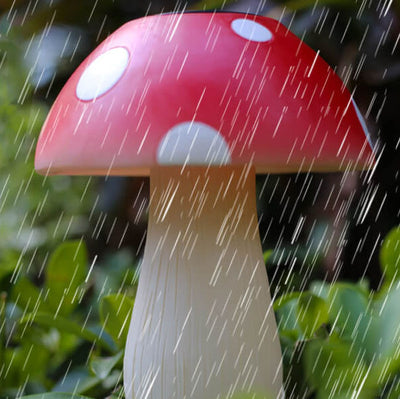 Outdoor Waterproof Mushroom Shaped Resin LED Solar Lawn Garden Light