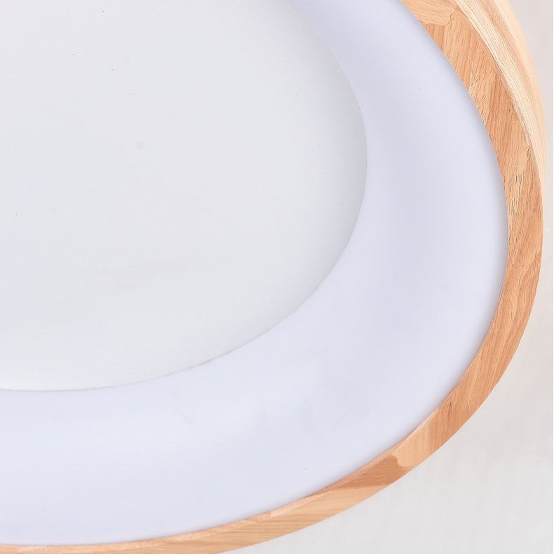 Luz de techo empotrada LED de roble acrílico anillo minimalista moderno para sala de estar 