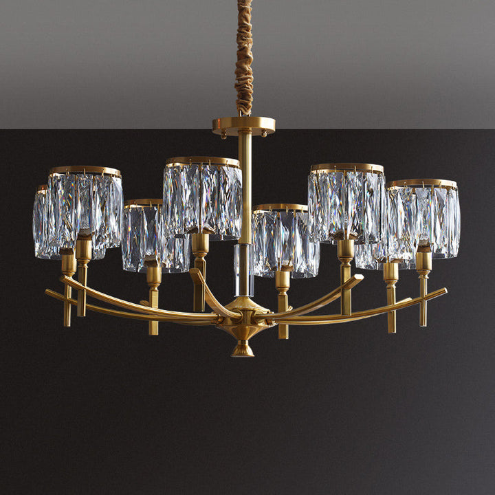 Contemporary Luxury Branch Crystal Copper 6/8/10/15 Light Chandelier For Living Room