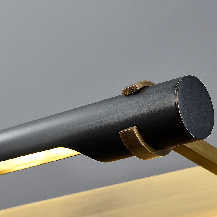 Zeitgenössische Luxus-Antik-Messing-Streifen 2-Licht Spiegel Front Wandleuchte Lampe für Badezimmer 