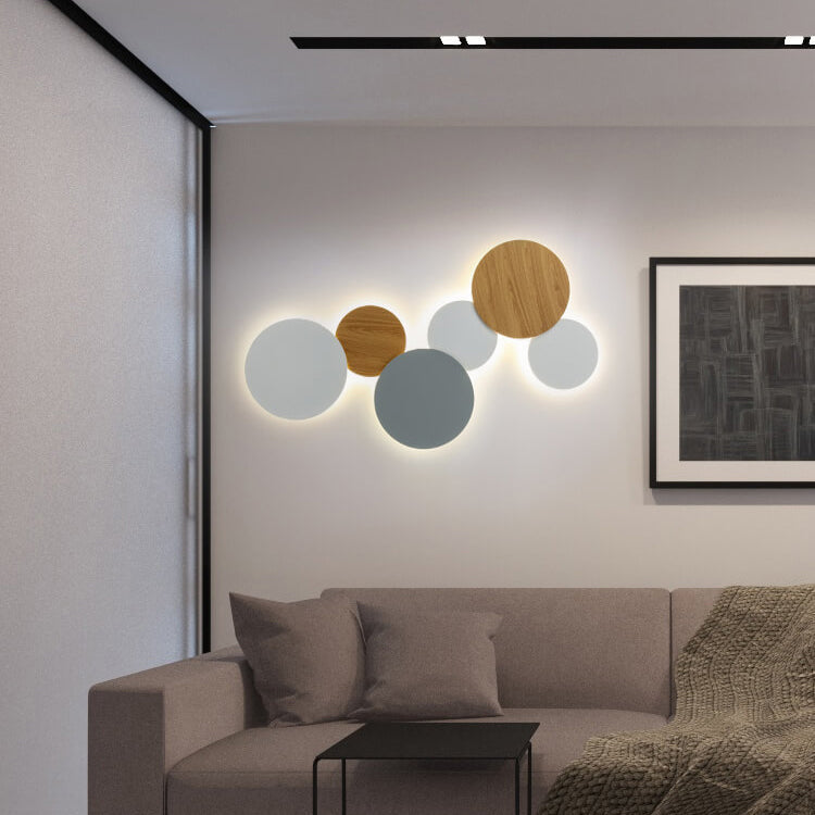 Moderne minimalistische runde Eclipse Eisen LED Wandleuchte Lampe für Wohnzimmer 