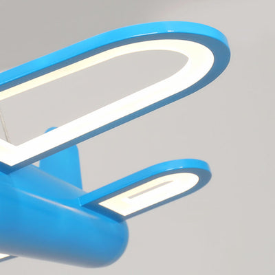 Zeitgenössische kreative Flugzeug Eisen Acryl LED Pendelleuchte für Schlafzimmer 