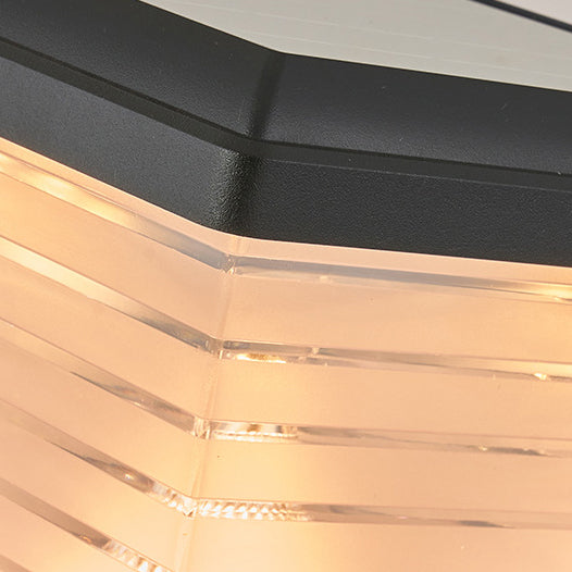 Luz exterior LED cuadrada cilíndrica solar minimalista moderna impermeable de ABS PC para jardín 