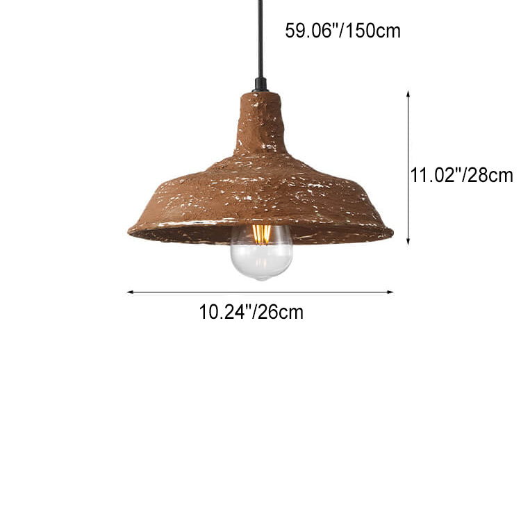 Industrial Wabi-sabi Pot Lid Iron 1-Light Pendant Light