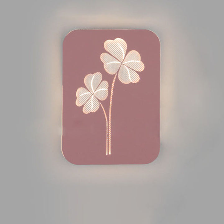 Zeitgenössische kreative LED-Wandlampe aus Acryl, Aluminium und Eisen mit Hirsch- und Ginkgodesign für das Schlafzimmer 