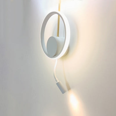 Moderne minimalistische runde Blatt Eisen Aluminium Acryl LED Wandleuchte Lampe für Wohnzimmer 